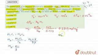 The boiling point of an aqueous solution of a non-volatile solute is 100.15^(@)C. What is the fr...