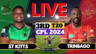 Trinbago Knight Riders vs St Kitts & Nevis Patriots, 3rd T20 | TKR vs SKNP Live Score & Commentary