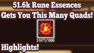 516+ Legendary Rune Crafts, Gets You This Many QUADS! (Highlights) - Summoners War
