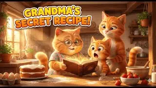 Kitten Baked a Cake with Grandma Cat 🧁🙀 | Cutest Family Ever!😻😻
