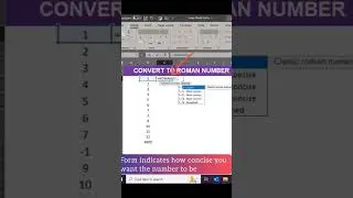 Convert number to Roman Number #excel #excelhelp #exceltips #trending #exceltricks #spreadsheet