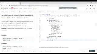 LeetCode 34: Find First and Last Position of Element in Sorted Array: Python Medium