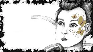 Charcoal Portrait - Time Lapse - Butterfly Girl (Final - Part 3)