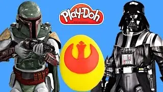 Play Doh Star Wars The Clone Wars Surprise Egg Playdough LightSaber R2-D2 TMNT Mashems