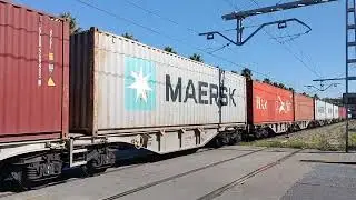 Low Cost Rail locomotora 253-004 ex Renfe con TECO por el paso a nivel de Santurtzi 