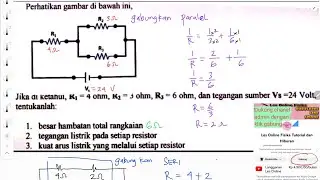 menghitung hambatan total rangkaian hambata R1 R2 dan R3 seri paralel