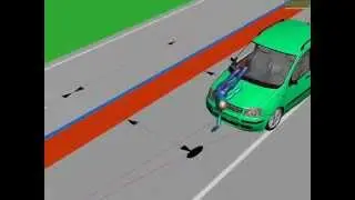 Unfall mit Fu&szlig;g&auml;nger auf Zebrastreifen (Simulation)