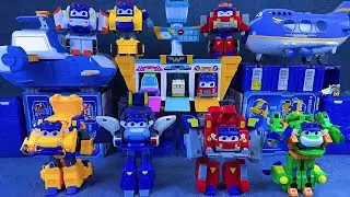 15 mins Super Wings World Airport Playset Unboxing & Transforming Robots (Jett, Donnie, Dizzy, Paul)