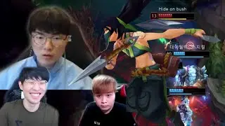 FAKER CLEAN AKALI 1v4! - Random Stream Highlights (Translated)