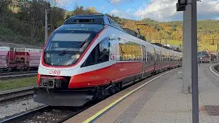 Einfahrt &Ouml;BB REX 1721 Graz Hbf - Unzmarkt in Leoben Hbf (24.10.2025, 4K HDR)