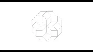 How to draw a Flower in Python Turtle Graphics (Octagonal)