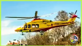 Pian Del Tivano - Arrivo e decollo Elisoccorso Como ( I-MVRK)