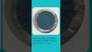 Rare Old 1944 US WWII Homefront OPA YY Blue Food Ration Token Collection Coin
