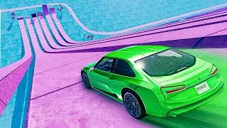 INSANE CRASHES in COLORFUL Destruction Map! | BeamNG Drive