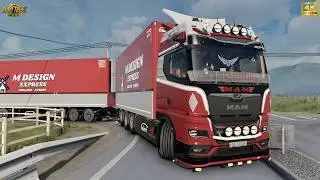 ETS2 | Realistic Driving | MAN TGX 440 Euro6 Tandem | SnowyMoon + PNG + JBX2 | #ets2 1.57