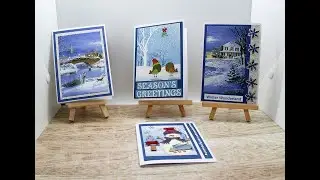 Making Christmas cards using recycled cards or your stash 129