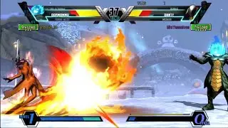 UMvC3 Dante comeback vs 4 Dormammu bars
