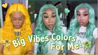 #ULAHAIR CLIENTS REVIEW!👻 Order 613 Blonde Lace Wig & Dyed To Yellow & Mint Green Color!