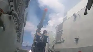 HMCS Regina Fires Harpoon Surface-to-Surface Missiles🚀🚀 | Pacific Range Facility Off Coast Of Hawaii