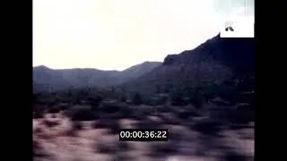 1960s Arizona, POV Driving Through Sonoran Desert, Road Trip, Home Movies, 8mm