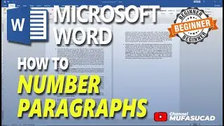 Microsoft Word How To Number Paragraphs