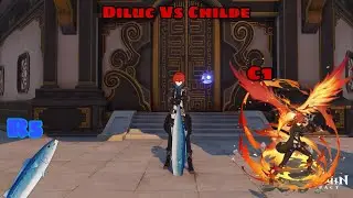 Best F2P Weapon Luxurious Sea Lord Diluc VS Childe | Genshin Impact
