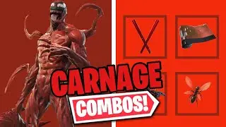 CARNAGE COMBOS | FORTNITE SKIN REVIEW