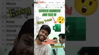 📊 Separate Names & Numbers in One Column 📝 Easy Trick | 💻 Excel Tips Tamil | #Time2Tech