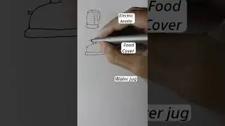 Draw kitchen appliances #shorts #drawing #kitchen #kitchentools