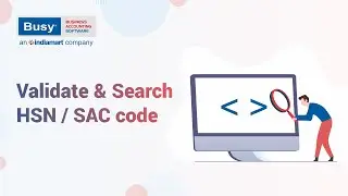 Проверка и поиск кода HSN/SAC (английский) | GST | BUSY |
