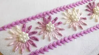 New Floral Border Design (Hand Embroidery Work)