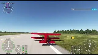 Beech 17 Staggerwing landing KMUT