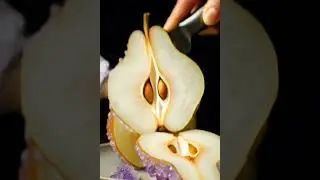 Crystal Pear Cutting ASMR 🍐✨ | Satisfying Glass Fruit Slice & Relaxing Sounds