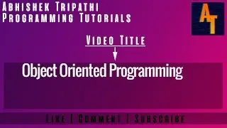 Object Oriented Programming Concepts Part-8 # What is OOPs.