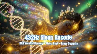 432Hz Sleep Recode | DNA Wealth Memory &bull; Deep Rest &bull; Inner Security | #432hz #queenaffirmation #528