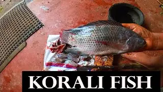 MY MOTHER IS CUTTING KORALI FISH | Home Fish cutting | Fish Cutting Skills | Made In Sri Lanka