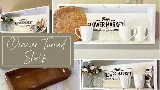 OLD drawer turned BEAUTIFUL wall shelf! Easy DIY project for beginners : Flipping Furniture