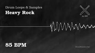 Heavy Rock Drums Loops Beats 85 BPM Royalty-Free Samples. Set 9 #PiecesSounds