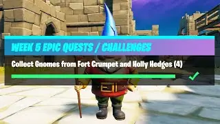 Fortnite - Epic Quest - Collect Gnomes In Holly Hedges And Fort Crumpet