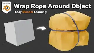 How to Create Wrap Rope Around Any Object in Blender 4.3  Easy Guide for Beginners #blendertutorial