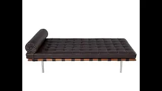 LR-3468 Leather Barcelona Daybed by Ludwig Miles Van der Rohe Knoll Studio