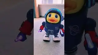 baby tummy time with dancing astronaut duck #baby #infant #forparents #shorts #tummytime #dancing