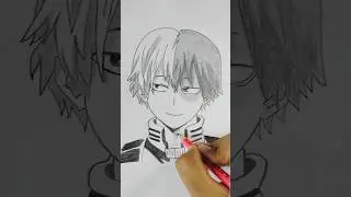 SHOTO TODOROKI; My hero academia #drawing #shorts #art #sketch #shototodoroki #pencildrawing