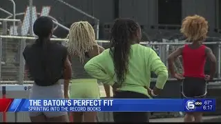 Powell girls relay team shatters school records