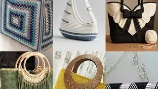 Crochet Hand made Bags| How to make Trendy Crosshatch Bags| Crosshatch Bags and Pouches 