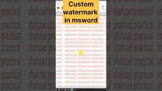 How to add multiple watermark in Ms word | #shorts #msword #reel #viralvideos
