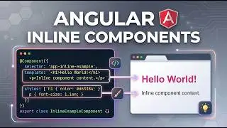 Inline Component in Angular 🔥 | Template & Styles Inline Explained