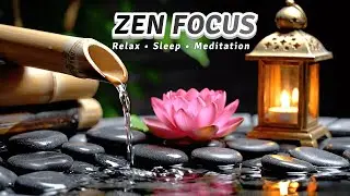 Zen Focus Waterfall Sounds for Focus, Study & Meditation | Relaxing Piano