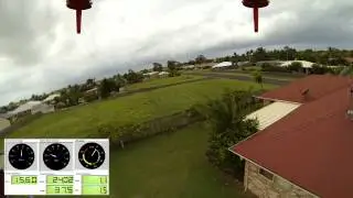 DJI F550 hexy with Eagle Tree data on screen. APC props