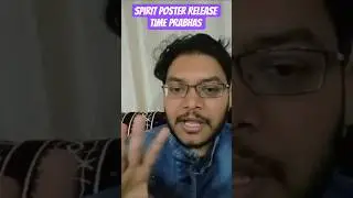 SPIRIT POSTER RELEASE TIME PRABHAS | SPIRIT OFFICIAL RELEASE DATE ANNOUNCEMENT TEASER PROMO TONIGHT
